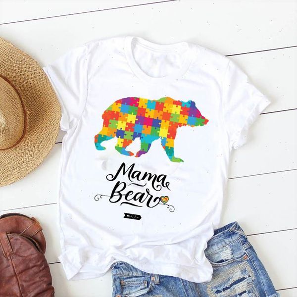 women bear mama painting t shirt summer women mother female cute casual tshirt camisa mujer graphic tees t shirt, White
women bear mama painting t shirt summer women mother female cute casual tshirt camisa mujer graphic tees t shirt, White