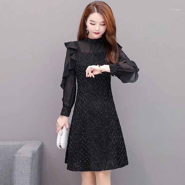 women round collar polka dot black mini dress vintage autumn winter women long sleeve wrap sress elegant party dresses ladi1, Black;gray
women round collar polka dot black mini dress vintage autumn winter women long sleeve wrap sress elegant party dresses ladi1, Black;gray