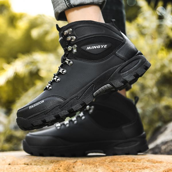 men hiking trekking sneakers outdoor nonslip mountain climbing hunting boots women waterproof wearable fishing shoes, Black
men hiking trekking sneakers outdoor nonslip mountain climbing hunting boots women waterproof wearable fishing shoes, Black