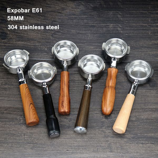 58mm coffee bottomless portafilter filter basket for expobar e61 replacement 304 stainless steel espresso maker accessory q1127
58mm coffee bottomless portafilter filter basket for expobar e61 replacement 304 stainless steel espresso maker accessory q1127
