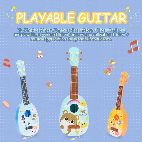baby mini cartoon animals pattern guitar toy realistic playable musical instruments 4-string guitar toy
baby mini cartoon animals pattern guitar toy realistic playable musical instruments 4-string guitar toy