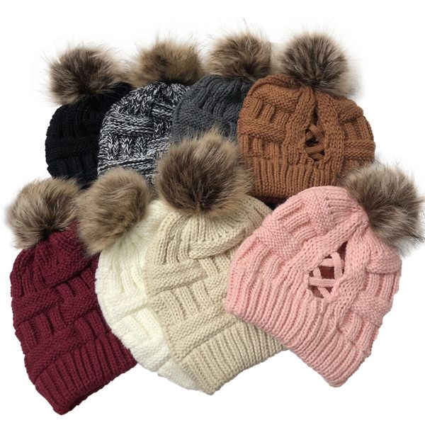 lovely fashion knitted ponytail caps women pom pom ball ponytail beanie winter warm wool knitting hat christmas party hats supplies vt1809 
lovely fashion knitted ponytail caps women pom pom ball ponytail beanie winter warm wool knitting hat christmas party hats supplies vt1809