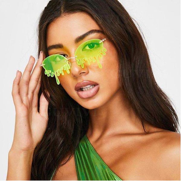 rimless steampunk women's personality sunglasses fashion retro vintage tears shape sunglasses uv women ins popular, White;black
rimless steampunk women's personality sunglasses fashion retro vintage tears shape sunglasses uv women ins popular, White;black