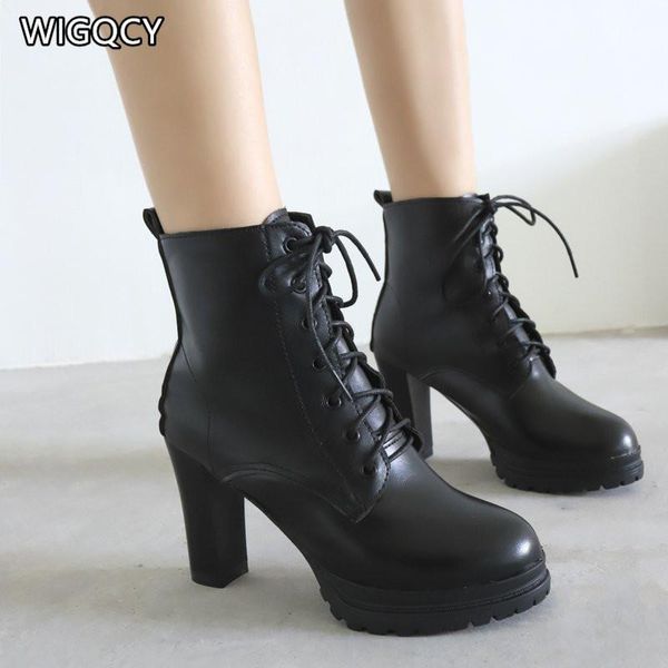 boots 2021 autumn winter women's high-heeled short leather waterproof platform thick-soled cotton, Black
boots 2021 autumn winter women's high-heeled short leather waterproof platform thick-soled cotton, Black