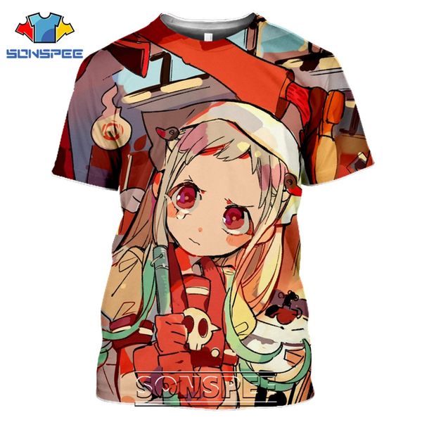 jibaku shounen hanako-kun anime mens 3d print shirts graphic kawaii plus size men clothing