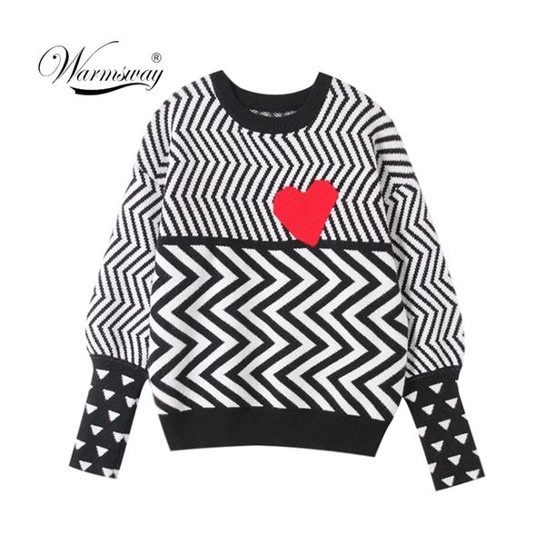 autumn winter women sweaters geometric heart pattern long sleeve lovely pullovers knitted loose jumper c-005 211222, White;black
autumn winter women sweaters geometric heart pattern long sleeve lovely pullovers knitted loose jumper c-005 211222, White;black