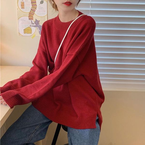 sweater for women 2020 autum winter outwear pullover knit fashionable casual solid color female fall round neck all match, White;black
sweater for women 2020 autum winter outwear pullover knit fashionable casual solid color female fall round neck all match, White;black