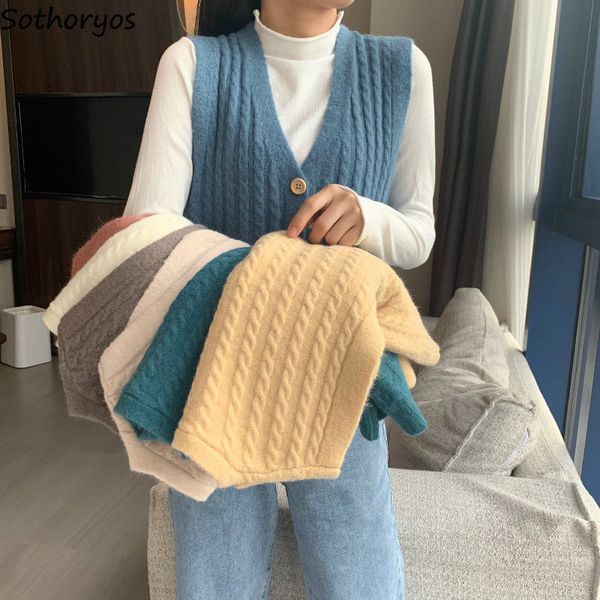 sweater vest women twist knitting colorful open-stitch single-breasted v-neck sleeveless female baggy leisure korean-style chic, Black;brown
sweater vest women twist knitting colorful open-stitch single-breasted v-neck sleeveless female baggy leisure korean-style chic, Black;brown