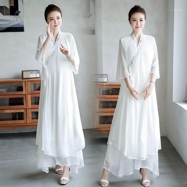traditional chinese vintage clothing women white hanfu loose long dress ancient female dance party dress spring plus size1, Black;gray
traditional chinese vintage clothing women white hanfu loose long dress ancient female dance party dress spring plus size1, Black;gray