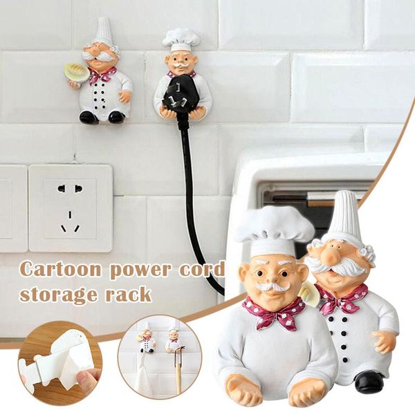 1/2pcs cartoon chef shape outlet plug holder kitchen wall storage shelf decorative key holder plug cord racks drop shipping
1/2pcs cartoon chef shape outlet plug holder kitchen wall storage shelf decorative key holder plug cord racks drop shipping