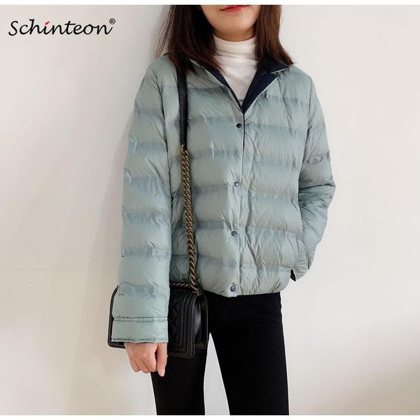 2020 new schinteon light down jacket double sided wearing white duck down coat casual spring autumn short outwear for women, Black
2020 new schinteon light down jacket double sided wearing white duck down coat casual spring autumn short outwear for women, Black