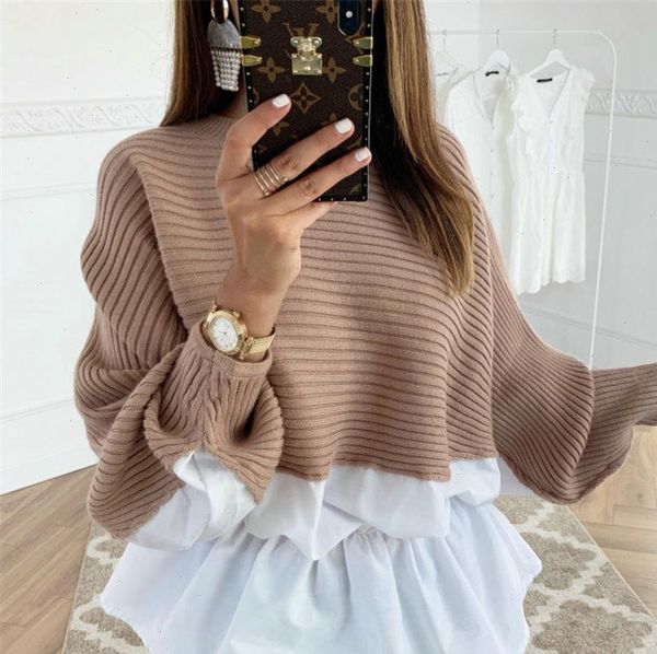 autumn women patchwork shirts long lantern sleeve crew neck ruffles ladies loose blouses 2021 casual female shirts, White
autumn women patchwork shirts long lantern sleeve crew neck ruffles ladies loose blouses 2021 casual female shirts, White