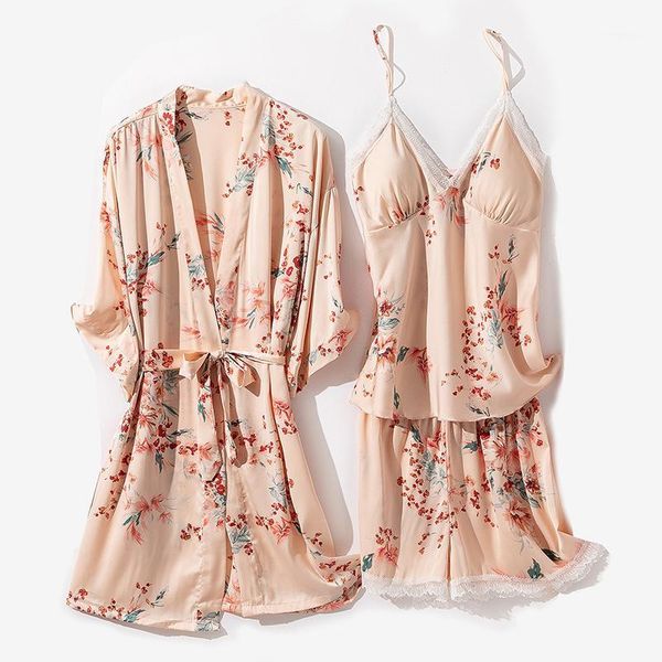 print flower pyjamas suit women satin pajamas sets lace sleep set femlae silky kimono gown summe casual home clothes1, Black;red
print flower pyjamas suit women satin pajamas sets lace sleep set femlae silky kimono gown summe casual home clothes1, Black;red
