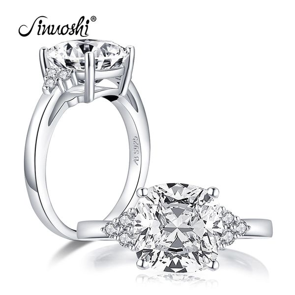 ainuoshi 925 sterling silver 4.0ct 4 prongs cushion cut engagement rings simulated diamond wedding silver rings jewelry gifts y200106, Slivery;golden
ainuoshi 925 sterling silver 4.0ct 4 prongs cushion cut engagement rings simulated diamond wedding silver rings jewelry gifts y200106, Slivery;golden