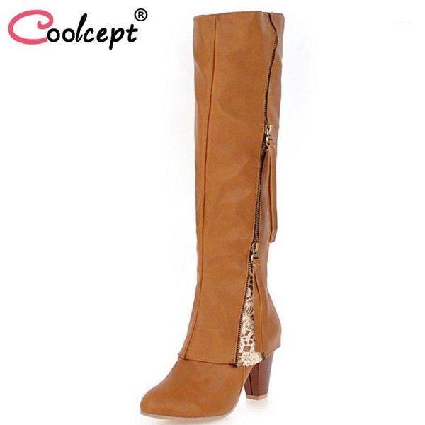 boots coolcept size 34-44 women high heel zipper lace round toe knee woman design brand winter long1, Black
boots coolcept size 34-44 women high heel zipper lace round toe knee woman design brand winter long1, Black