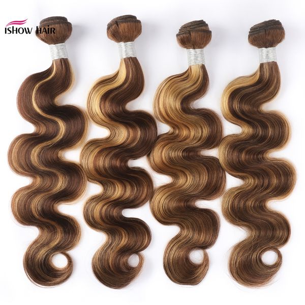 ishow new arrival highlight body wave 2 tone ombre color 4/27 brazilian hair weave human hair bundles remy peruvian virgin hair extensions, Black
ishow new arrival highlight body wave 2 tone ombre color 4/27 brazilian hair weave human hair bundles remy peruvian virgin hair extensions, Black