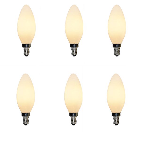 liii&artman 5w led light bulb c35, e14 base matt opal warm white 2500k cri95 350lm, 40w equivalent edison bulb (6-pack)
liii&artman 5w led light bulb c35, e14 base matt opal warm white 2500k cri95 350lm, 40w equivalent edison bulb (6-pack)