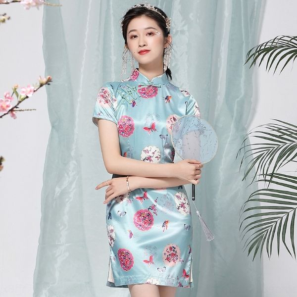 w86gk chinese style elegant women's dress 2020 summer new short daily clothing 19261 chinese improved cheongsamcheongsam cheongsamstyle, Black;gray
w86gk chinese style elegant women's dress 2020 summer new short daily clothing 19261 chinese improved cheongsamcheongsam cheongsamstyle, Black;gray