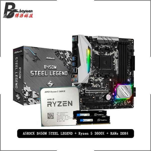 amd ryzen 5 3600x r5 3600x cpu + asrock b450m steel legend motherboard+pumeitou ddr4 2666mhz rams suit socket am4 without cooler
amd ryzen 5 3600x r5 3600x cpu + asrock b450m steel legend motherboard+pumeitou ddr4 2666mhz rams suit socket am4 without cooler