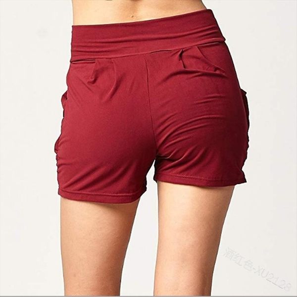 high waist shorts solid color 2020 new fashion women fold harem pants with pocket summer female loose short pants, White;black
high waist shorts solid color 2020 new fashion women fold harem pants with pocket summer female loose short pants, White;black