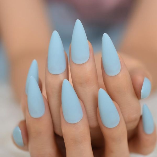 false nails 24pcs baby blue reusable stiletto nail frosted matte press on easy wear artificial long fake art women decorations, Red;gold
false nails 24pcs baby blue reusable stiletto nail frosted matte press on easy wear artificial long fake art women decorations, Red;gold