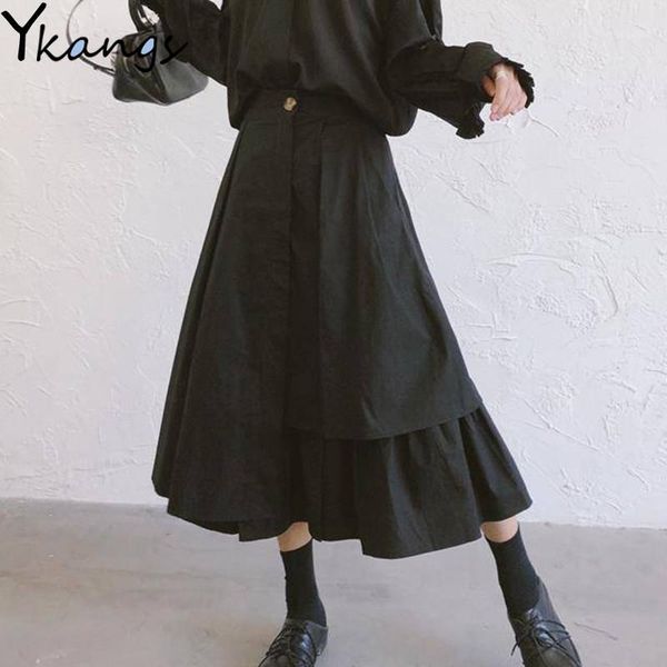 vintage summer new black long pleated skirt women white high waist irregular skirt big swing midi gothic streetwear saias1
vintage summer new black long pleated skirt women white high waist irregular skirt big swing midi gothic streetwear saias1