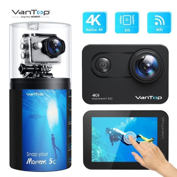 

vanmoment 5c native 4k 60fps action camera touch screen wifi 170Â° fov waterproof video recording cameras sport cam with eis1