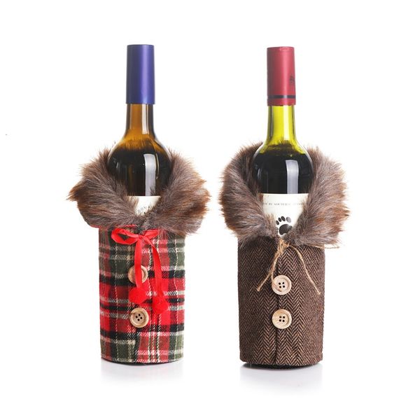 cover christmas ornament mini plaid coat sweater wine bottle bags 2020 xmas new year dinner party decoration
cover christmas ornament mini plaid coat sweater wine bottle bags 2020 xmas new year dinner party decoration