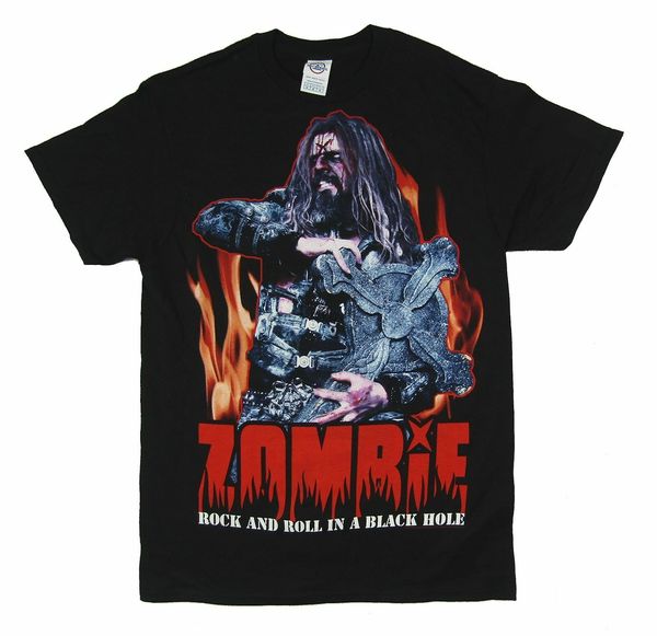 rob zombie rock n roll in a black hole black t shirt new official merch sport hooded sweatshirt hoodie
