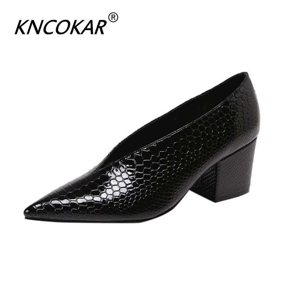 kncokar crocodile pattern retro evening shoes ladies fashion pointed v-cut women's shoes high heels, Black
kncokar crocodile pattern retro evening shoes ladies fashion pointed v-cut women's shoes high heels, Black