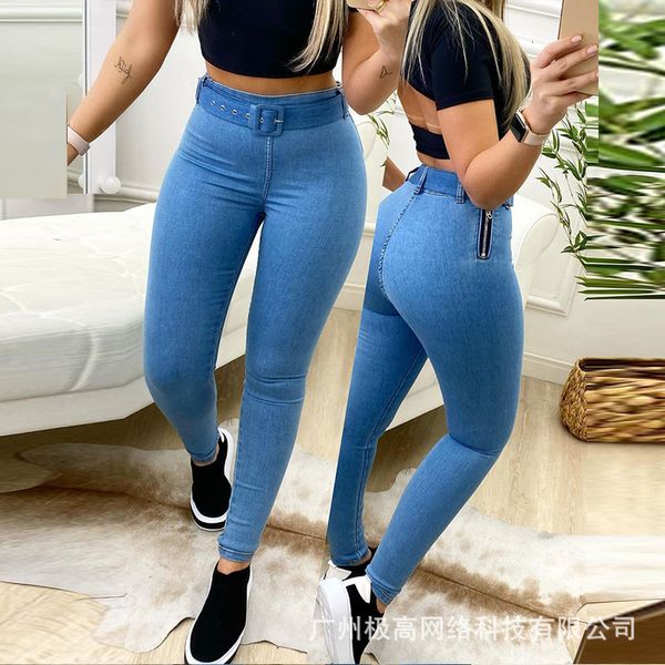 women's blue jeans (with belt) lzs0425