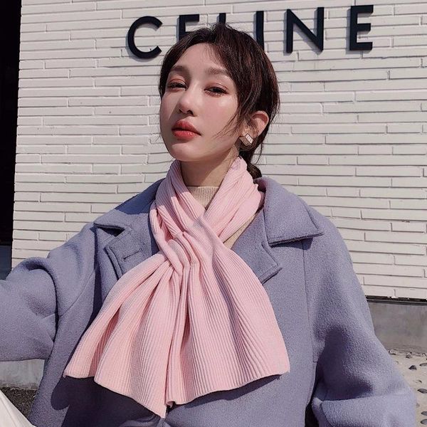 small scarf women's winter versatile fashion solid warm knitting sjaal scarf women winter scarves for ladies, Blue;gray
small scarf women's winter versatile fashion solid warm knitting sjaal scarf women winter scarves for ladies, Blue;gray