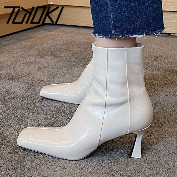 boots tuyoki fashion square toe ankle women real leather shoes high heel winter warm footwear size 33-43, Black
boots tuyoki fashion square toe ankle women real leather shoes high heel winter warm footwear size 33-43, Black