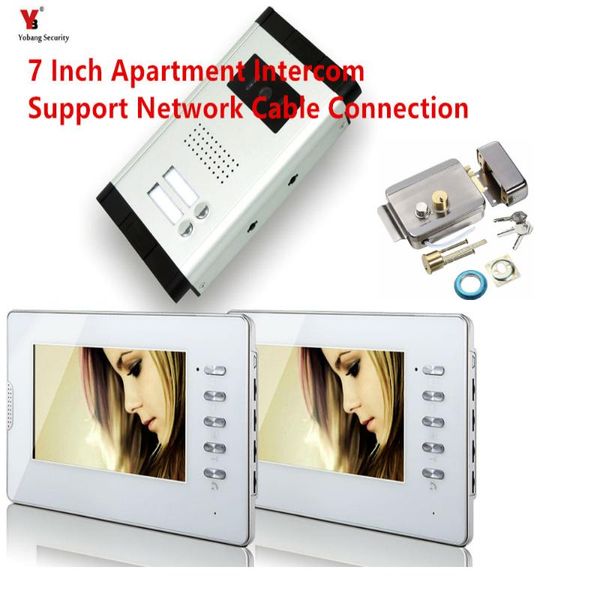 7 inch tft color lcd video door phone intercom system with high definition wired doorbell camera,support unlock
7 inch tft color lcd video door phone intercom system with high definition wired doorbell camera,support unlock