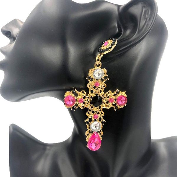 exknl baroque vintage big earrings for women tassel wedding cross drop long earrings jewelry brincos 2020 bridal, Silver
exknl baroque vintage big earrings for women tassel wedding cross drop long earrings jewelry brincos 2020 bridal, Silver