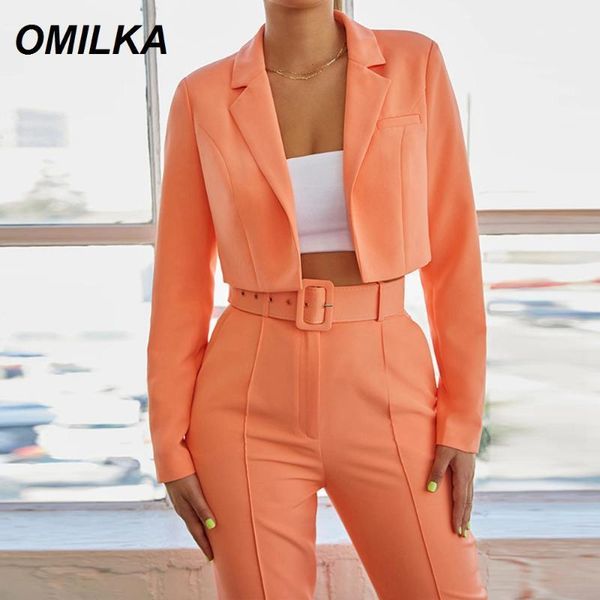 women's two piece pants women green orange blazers 2021 autumn ladies office wear suit casual long sleeve crop blazer + pant 2 set outf, White
women's two piece pants women green orange blazers 2021 autumn ladies office wear suit casual long sleeve crop blazer + pant 2 set outf, White