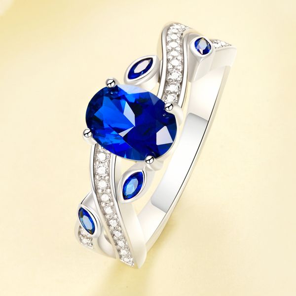 2021 European and American hot ring fashion sterling silver ladies sapphire simulation diamond ring jewelry wholesale
2021 European and American hot ring fashion sterling silver ladies sapphire simulation diamond ring jewelry wholesale