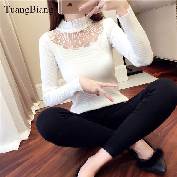 2020 lace turtleneck pullovers sweaters hollow out winter ladies white sweaters elasticity bodycon basic long sleeve jumper lj201126, White;black
2020 lace turtleneck pullovers sweaters hollow out winter ladies white sweaters elasticity bodycon basic long sleeve jumper lj201126, White;black