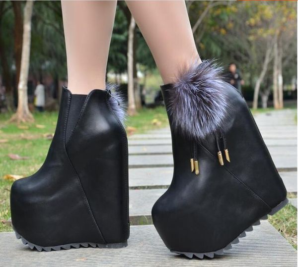 2020 new 17cm winter wedge with thick background increased anti-slip dwaterproof water women's boots l2o2, Black
2020 new 17cm winter wedge with thick background increased anti-slip dwaterproof water women's boots l2o2, Black