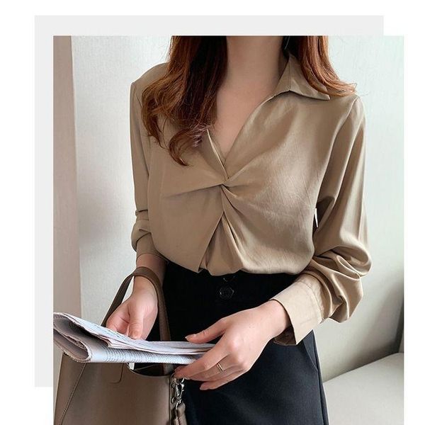 shirts women solid pleated casual womens office lady chic elegant womens shirt long sleeve chic streetwear loose all match bbybhq, White;black
shirts women solid pleated casual womens office lady chic elegant womens shirt long sleeve chic streetwear loose all match bbybhq, White;black
