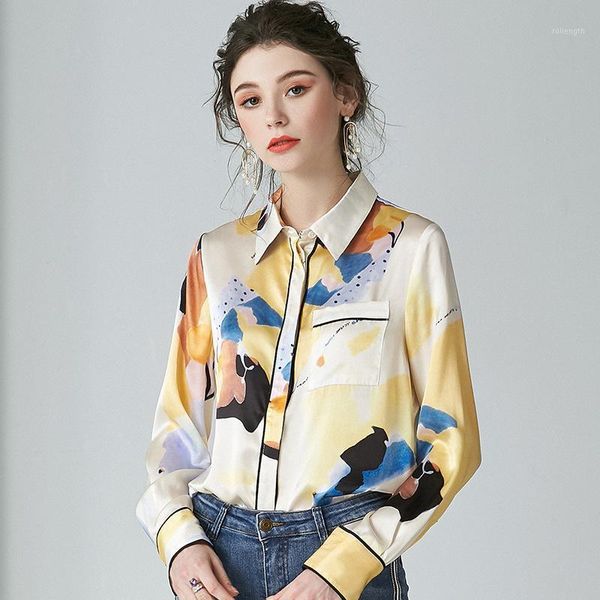 heavy silk blouses print soft stain shirts long sleeve women spring 20 new ladies loose casual clothes blusas1, White
heavy silk blouses print soft stain shirts long sleeve women spring 20 new ladies loose casual clothes blusas1, White