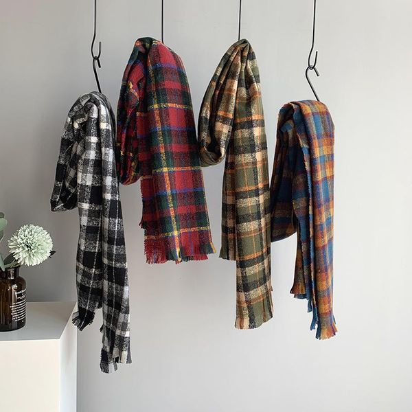 in 2020, women's scarves of checked cashmere are sold, winter warm shawls and shawls, soft women with long tassels, Blue;gray
in 2020, women's scarves of checked cashmere are sold, winter warm shawls and shawls, soft women with long tassels, Blue;gray