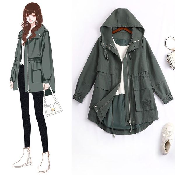 5xl plus size large wear loose casual coat jacket women 2021 autumn new fashion windbreaker veste automne femme basic 8960, Black;brown
5xl plus size large wear loose casual coat jacket women 2021 autumn new fashion windbreaker veste automne femme basic 8960, Black;brown