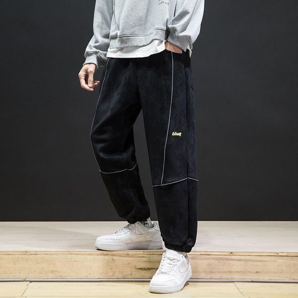 autumn winter plush and thickened casual loose large toe binding harem men's hip hop trend sports pants, Black
autumn winter plush and thickened casual loose large toe binding harem men's hip hop trend sports pants, Black