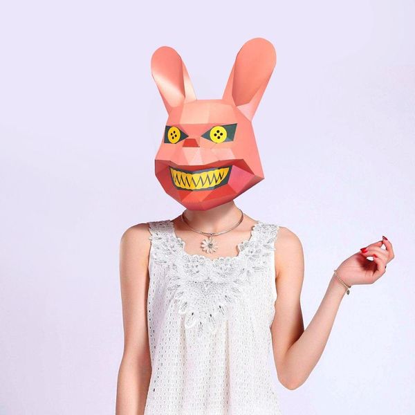 3d scary rabbit costume cosplay diy paper craft model mask christmas halloween prom party gift
3d scary rabbit costume cosplay diy paper craft model mask christmas halloween prom party gift