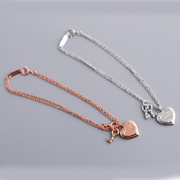 charm bracelets sterling silver925 heart key for women men's logo & bangles wedding luxury jewelry original gift, Golden;silver
charm bracelets sterling silver925 heart key for women men's logo & bangles wedding luxury jewelry original gift, Golden;silver
