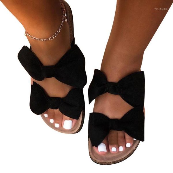 1pair bedroom women slipper beach casual fashion flat bottom open toe double bow wedge faux leather l indoor outdoor street1, Black
1pair bedroom women slipper beach casual fashion flat bottom open toe double bow wedge faux leather l indoor outdoor street1, Black