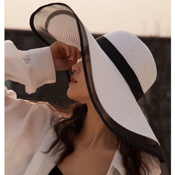 maxsiti u female summer hepburn style vintage design yarn side straw hat solid color beach holiday beach hat big sun hat 201013, Blue;gray
maxsiti u female summer hepburn style vintage design yarn side straw hat solid color beach holiday beach hat big sun hat 201013, Blue;gray