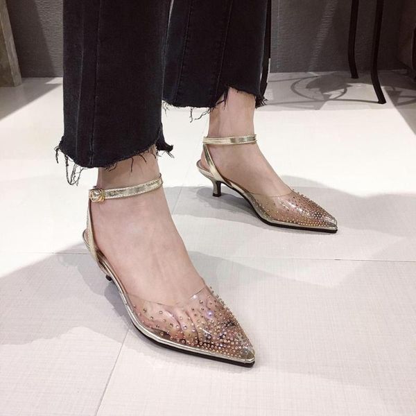 dress shoes transparent women sandals rhinestone fashion thin mid heels pointed toe crystal elegant party wedding woman, Black
dress shoes transparent women sandals rhinestone fashion thin mid heels pointed toe crystal elegant party wedding woman, Black
