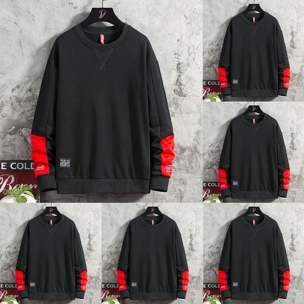 se4xn long-sleeved tmen's round neck clothes style t-shirt sweater sweater trendy spring cloth autumn base shirt korean autumn clothes, Black
se4xn long-sleeved tmen's round neck clothes style t-shirt sweater sweater trendy spring cloth autumn base shirt korean autumn clothes, Black